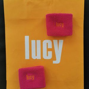 Lucy hot pink tennis/sport stretchy cotton wristband /sweatband